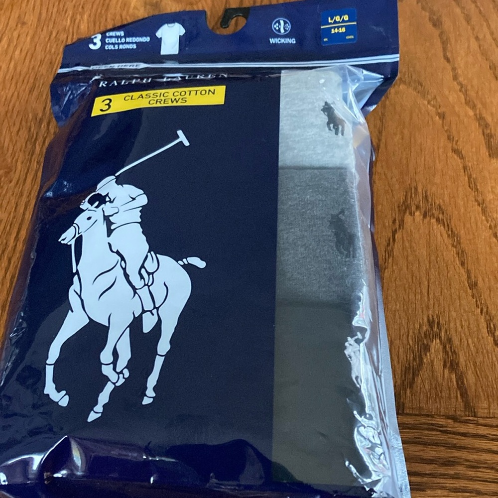 Boys polo classic cotton crews (pack of 3)